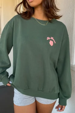 All Natural Puff Print Graphic Sweater