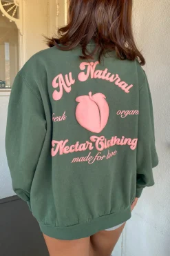 All Natural Puff Print Graphic Sweater