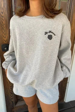 All Natural Puff Print Graphic Sweater