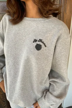 All Natural Puff Print Graphic Sweater