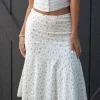 Asymmetrical Floral Midi Skirt