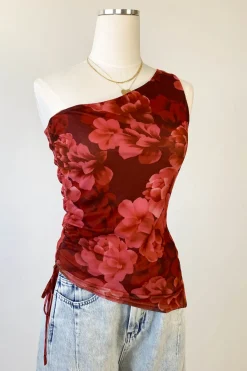 Asymmetrical Floral Top