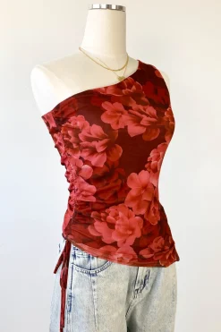 Asymmetrical Floral Top