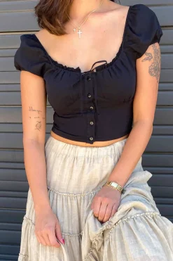 Babydoll Peasant Top