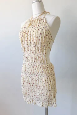 Backless Knit Halter Dress