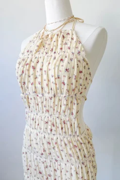 Backless Knit Halter Dress