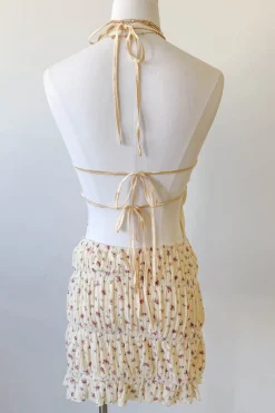 Backless Knit Halter Dress