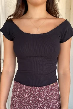 Basic Lettuce Leaf Ribbed Top