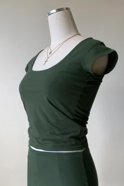 Basic Square Neck Short Sleeve Top