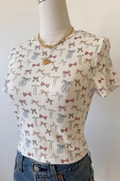 Bow Print Baby Tee