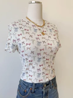 Bow Print Baby Tee