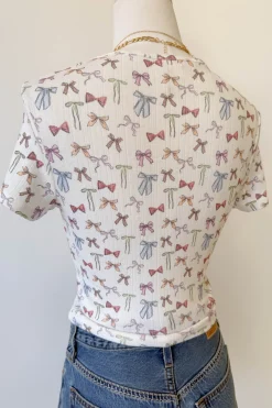 Bow Print Baby Tee