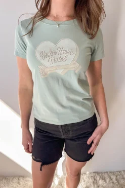 Broken Hearts Motel Long Loose Graphic Baby Tee