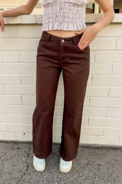 Brown Buckle Pants