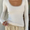 Built-In-Bra Long Sleeve Top