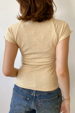 Built-In-Bra Short Sleeve Top