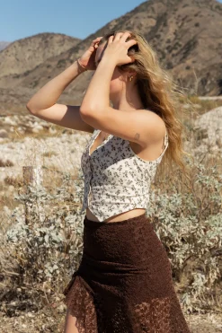 Button Up Floral Vest
