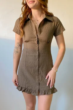 Button Up Front Empire Dress