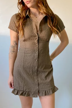 Button Up Front Empire Dress
