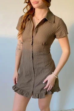Button Up Front Empire Dress