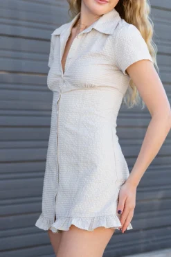 Button Up Front Empire Dress