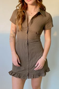 Button Up Front Empire Dress