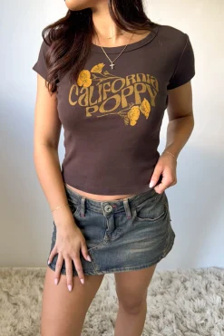 California Poppy OG Graphic Babydoll Tee