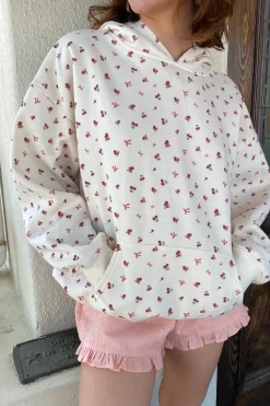 Cherry & Bow Print Hoodie