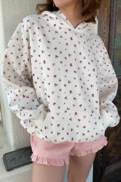 Cherry & Bow Print Hoodie