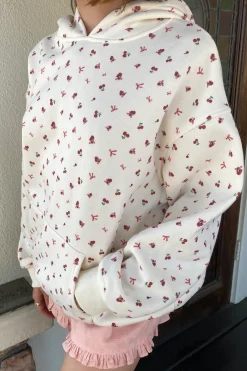 Cherry & Bow Print Hoodie