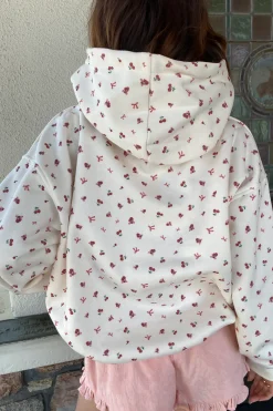 Cherry & Bow Print Hoodie
