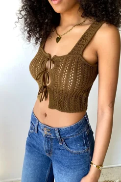 Crochet Front Tie Tank