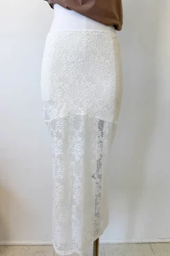 Crochet Lace Midi Skirt
