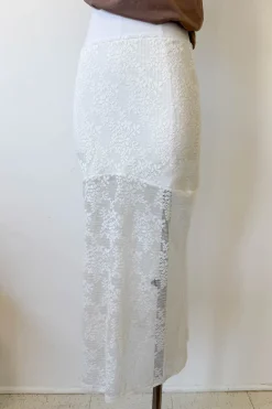 Crochet Lace Midi Skirt