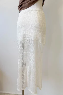 Crochet Lace Midi Skirt