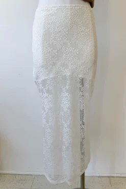 Crochet Lace Midi Skirt