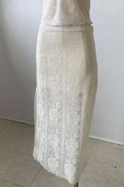 Crochet Lace Midi Skirt