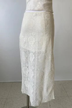 Crochet Lace Midi Skirt