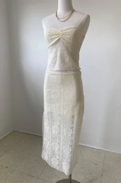 Crochet Lace Midi Skirt