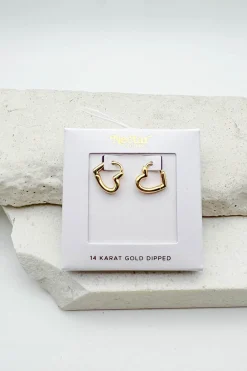 Dainty Heart Hoop Earrings