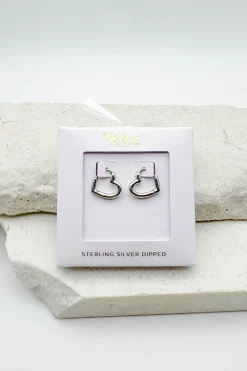Dainty Heart Hoop Earrings