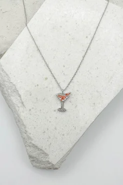 Dainty Martini Glass Necklace