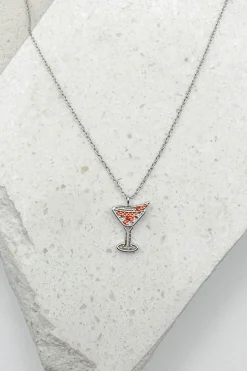 Dainty Martini Glass Necklace