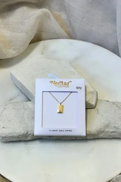 Dainty Plaque Pendant Necklace