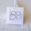 Dangly Silver Double Hoop Earrings