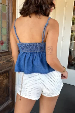 Denim Babydoll Cami Top