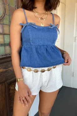 Denim Babydoll Cami Top
