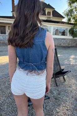 Denim Button Up Vest