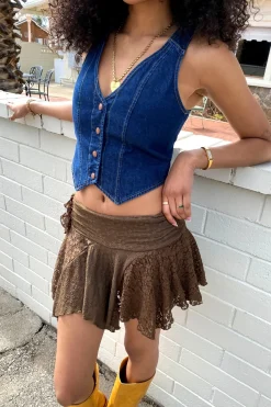 Denim Button Up Vest