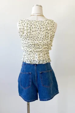 Denim Wrap Skort by For Good